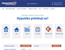 Tablet Screenshot of financing.cz